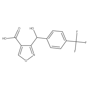 3-[Hydroxy[4-(trifluoromethyl)phenyl]methyl]isoxazole-4-carboxylic Acid Structure