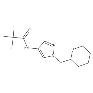 N-(1-((tetrahydro-2H-pyran-2-yl)methyl)-1H-pyrazol-4-yl)pivalamide Structure