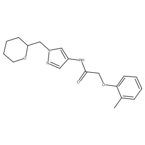 N-(1-((tetrahydro-2H-pyran-2-yl)methyl)-1H-pyrazol-4-yl)-2-(o-tolyloxy)acetamide Structure
