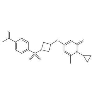 4-((1-((4-acetylphenyl)sulfonyl)azetidin-3-yl)oxy)-1-cyclopropyl-6-methylpyridin-2(1H)-one结构式
