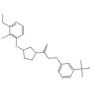 1-(3-((6-Ethyl-5-fluoropyrimidin-4-yl)oxy)pyrrolidin-1-yl)-2-(3-(trifluoromethyl)phenoxy)ethanone Structure