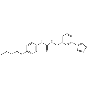 1-(4-Butoxyphenyl)-3-((2-(thiophen-3-yl)pyridin-4-yl)methyl)urea Structure