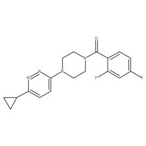 (4-(6-Cyclopropylpyridazin-3-yl)piperazin-1-yl)(2,4-difluorophenyl)methanone Structure