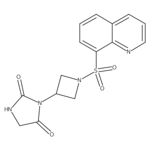 3-(1-(Quinolin-8-ylsulfonyl)azetidin-3-yl)imidazolidine-2,4-dione Structure