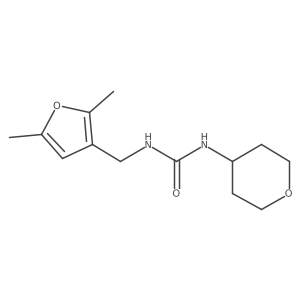 1-((2,5-dimethylfuran-3-yl)methyl)-3-(tetrahydro-2H-pyran-4-yl)urea结构式