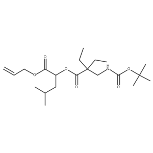 2-Propen-1-yl (2S)-2-[2-[[[(1,1-dimethylethoxy)carbonyl]amino]methyl]-2-ethyl-1-oxobutoxy]-4-methylpentanoate Structure