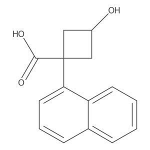 (1S,3s)-3-hydroxy-1-(naphthalen-1-yl)cyclobutane-1-carboxylic acid结构式