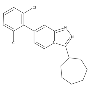 3-Cycloheptyl-7-(2,6-dichlorophenyl)-1,2,4-triazolo[4,3-a]pyridine结构式