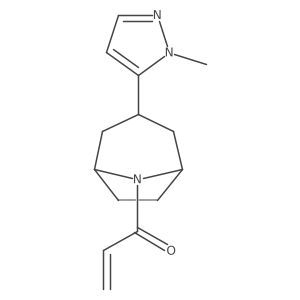 1-[3-(1-methyl-1H-pyrazol-5-yl)-8-azabicyclo[3.2.1]octan-8-yl]prop-2-en-1-one Structure
