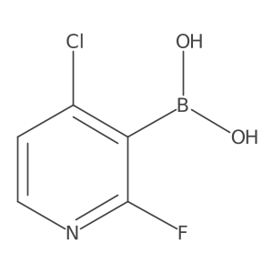 4-Chloro-2-fluoropyridine-3-boronic acid结构式