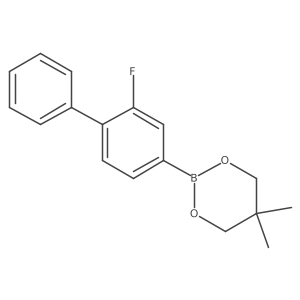 2-(2-Fluoro-[1,1'-biphenyl]-4-yl)-5,5-dimethyl-1,3,2-dioxaborinane结构式