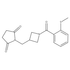 1-({1-[2-(Methylsulfanyl)benzoyl]azetidin-3-yl}methyl)pyrrolidine-2,5-dione结构式