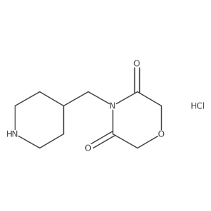 4-(Piperidin-4-ylmethyl)morpholine-3,5-dione hydrochloride Structure