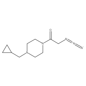 2-Azido-1-(4-(cyclopropylmethyl)piperazin-1-yl)ethan-1-one结构式