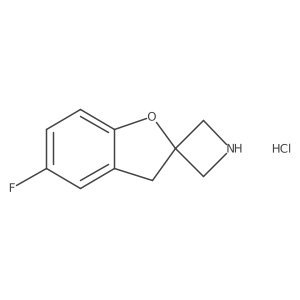 5'-fluoro-3'H-spiro[azetidine-3,2'-[1]benzofuran] hydrochloride结构式