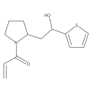 1-[2-(2-Hydroxy-2-thiophen-2-ylethyl)pyrrolidin-1-yl]prop-2-en-1-one结构式