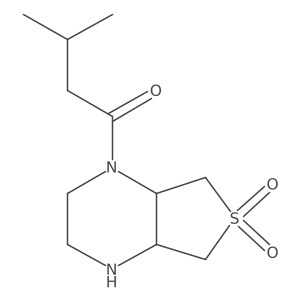 rac-(4aR,7aS)-1-(3-methylbutanoyl)-octahydro-6lambda6-thieno[3,4-b]piperazine-6,6-dione Structure