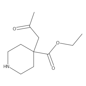 Ethyl 4-(2-oxopropyl)piperidine-4-carboxylate结构式