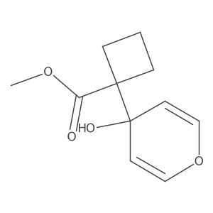 methyl 1-(4-hydroxy-4H-pyran-4-yl)cyclobutane-1-carboxylate结构式