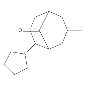 7-Methyl-2-(pyrrolidin-1-yl)bicyclo[3.3.1]nonan-9-one结构式