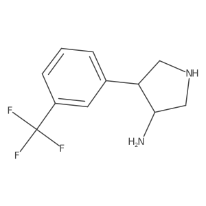 4-[3-(Trifluoromethyl)phenyl]pyrrolidin-3-amine结构式