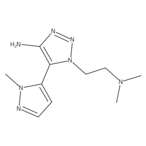 1-[2-(dimethylamino)ethyl]-5-(1-methyl-1H-pyrazol-5-yl)-1H-1,2,3-triazol-4-amine结构式