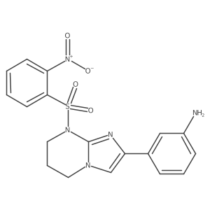 3-[8-(2-nitrobenzenesulfonyl)-5H,6H,7H,8H-imidazo[1,2-a]pyrimidin-2-yl]aniline结构式