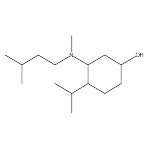 3-[Methyl(3-methylbutyl)amino]-4-(propan-2-yl)cyclohexan-1-ol结构式