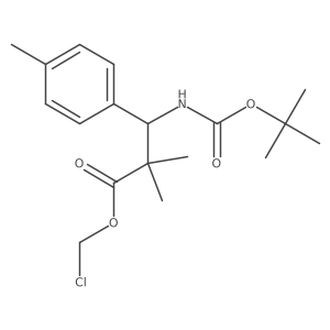 Chloromethyl 3-{[(tert-butoxy)carbonyl]amino}-2,2-dimethyl-3-(4-methylphenyl)propanoate Structure