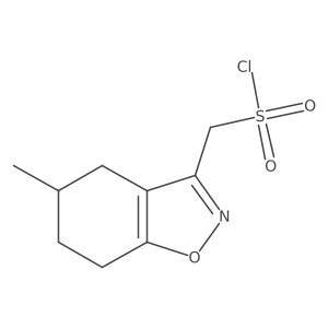 (5-Methyl-4,5,6,7-tetrahydro-1,2-benzoxazol-3-yl)methanesulfonyl chloride结构式