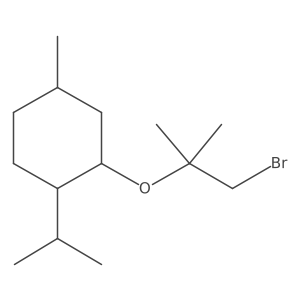 2-[(1-Bromo-2-methylpropan-2-yl)oxy]-4-methyl-1-(propan-2-yl)cyclohexane Structure