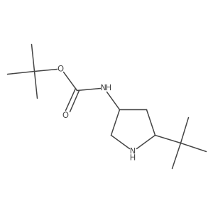 tert-butyl N-(5-tert-butylpyrrolidin-3-yl)carbamate结构式