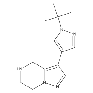 1-tert-butyl-4-{4H,5H,6H,7H-pyrazolo[1,5-a]pyrazin-3-yl}-1H-pyrazole Structure