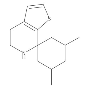 3,5-dimethyl-5',6'-dihydro-4'H-spiro[cyclohexane-1,7'-thieno[2,3-c]pyridine]结构式