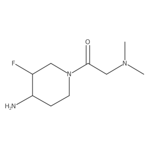 1-(4-Amino-3-fluoropiperidin-1-yl)-2-(dimethylamino)ethan-1-one结构式
