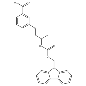 3-{[2-({[(9H-fluoren-9-yl)methoxy]carbonyl}amino)propyl]sulfanyl}benzoic acid Structure