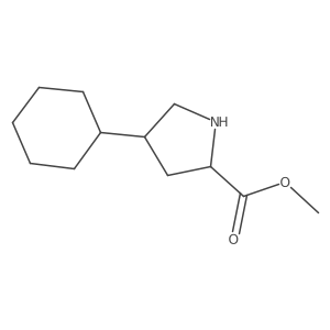 methyl (2S,4S)-4-cyclohexylpyrrolidine-2-carboxylate结构式