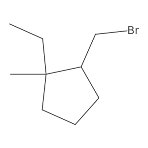 2-(Bromomethyl)-1-ethyl-1-methylcyclopentane结构式