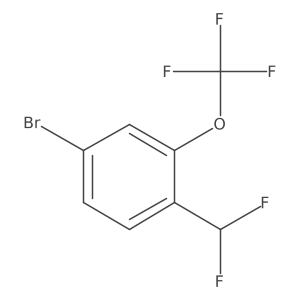 4-Bromo-1-(difluoromethyl)-2-(trifluoromethoxy)benzene Structure