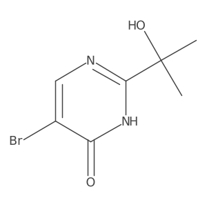 5-Bromo-2-(2-hydroxypropan-2-yl)pyrimidin-4-ol结构式