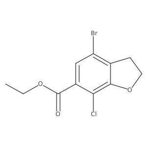 Ethyl 4-bromo-7-chloro-2,3-dihydrobenzofuran-6-carboxylate Structure