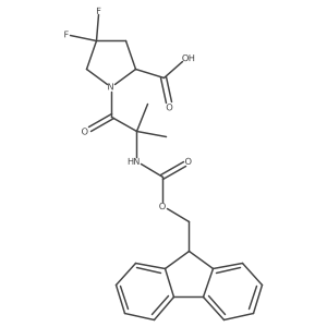 (2S)-1-[2-({[(9H-fluoren-9-yl)methoxy]carbonyl}amino)-2-methylpropanoyl]-4,4-difluoropyrrolidine-2-carboxylic acid Structure