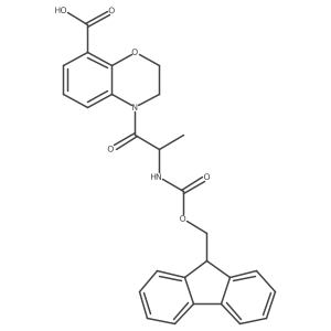 4-[(2R)-2-({[(9H-fluoren-9-yl)methoxy]carbonyl}amino)propanoyl]-3,4-dihydro-2H-1,4-benzoxazine-8-carboxylic acid Structure