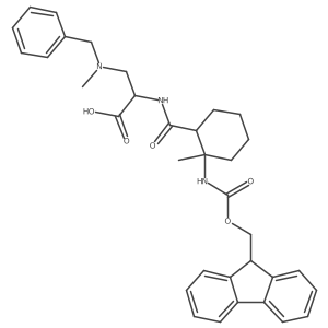 3-[benzyl(methyl)amino]-2-{[2-({[(9H-fluoren-9-yl)methoxy]carbonyl}amino)-2-methylcyclohexyl]formamido}propanoic acid Structure