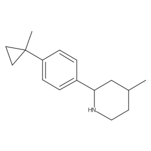 4-Methyl-2-[4-(1-methylcyclopropyl)phenyl]piperidine结构式