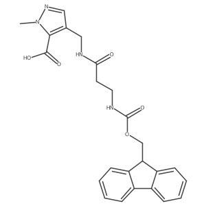 4-{[3-({[(9H-fluoren-9-yl)methoxy]carbonyl}amino)propanamido]methyl}-1-methyl-1H-pyrazole-5-carboxylic acid结构式
