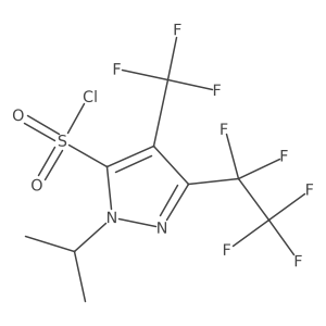 3-(1,1,2,2,2-pentafluoroethyl)-1-(propan-2-yl)-4-(trifluoromethyl)-1H-pyrazole-5-sulfonyl chloride Structure