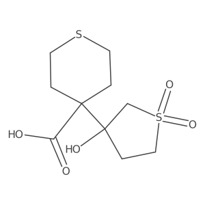 4-(3-Hydroxy-1,1-dioxo-1lambda6-thiolan-3-yl)thiane-4-carboxylic acid结构式
