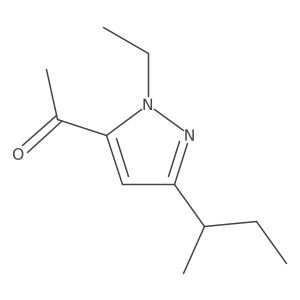 1-[3-(butan-2-yl)-1-ethyl-1H-pyrazol-5-yl]ethan-1-one结构式