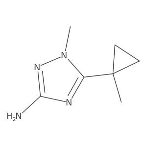 1-methyl-5-(1-methylcyclopropyl)-1H-1,2,4-triazol-3-amine结构式